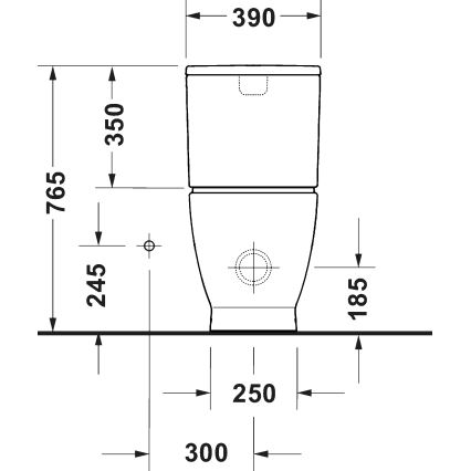 Duravit 20600900002 - D-CODE close-coupled toilet, ceramic, glossy white
