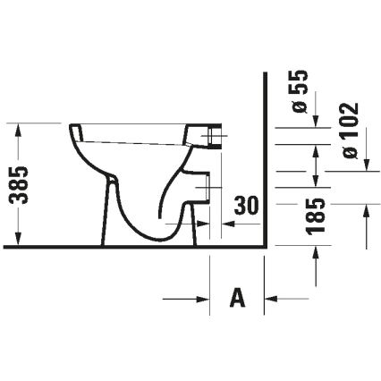Duravit 21080900002 - Floor-standing toilet D-CODE ceramic/glossy white