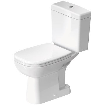 Duravit 21110100002 - D-CODE close-coupled toilet, glossy white ceramic