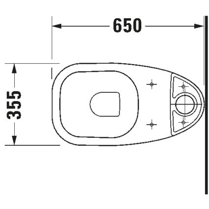 Duravit 21110100002 - D‑CODE close‑coupled toilet, ceramic / glossy white