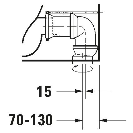 Duravit 21180900002 - D-CODE ceramic close-coupled toilet, glossy white