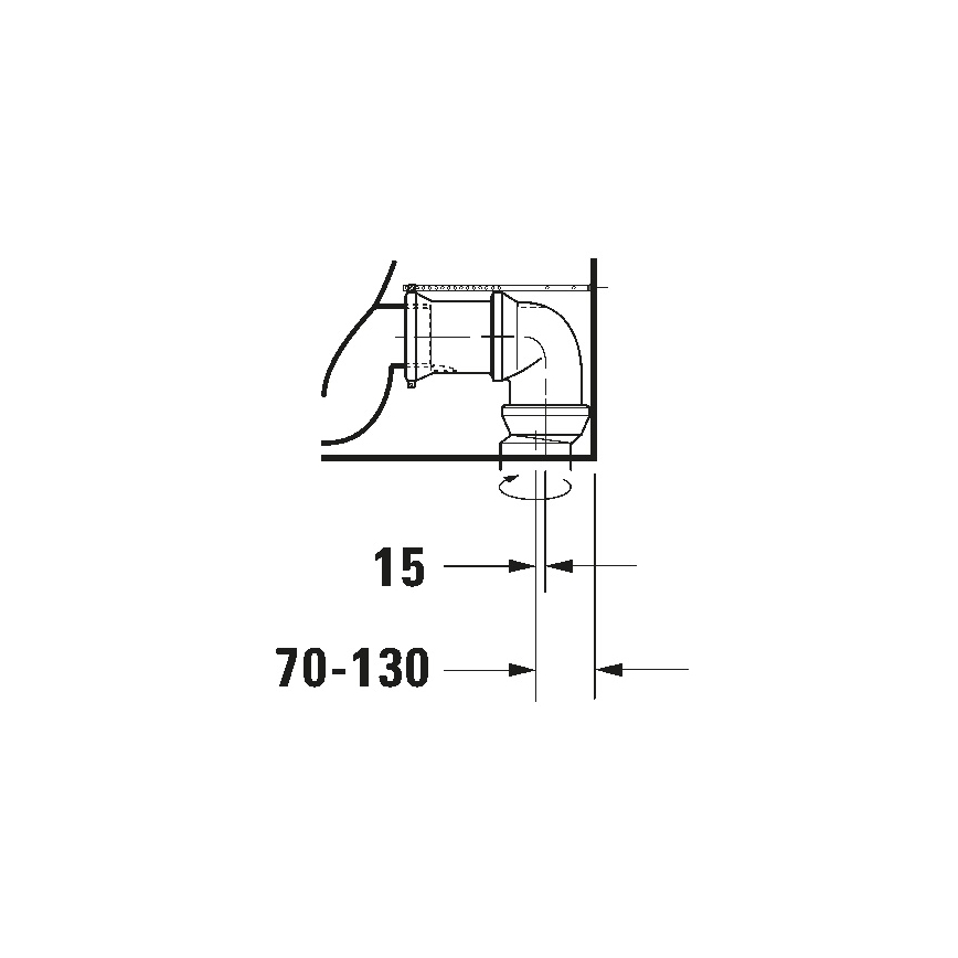 Duravit 21180900002 - D-CODE ceramic close-coupled toilet, glossy white