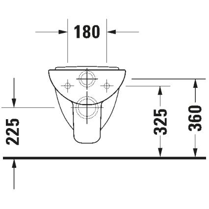 Duravit 22110900002 - D-CODE Wall-hung toilet, ceramic / glossy white