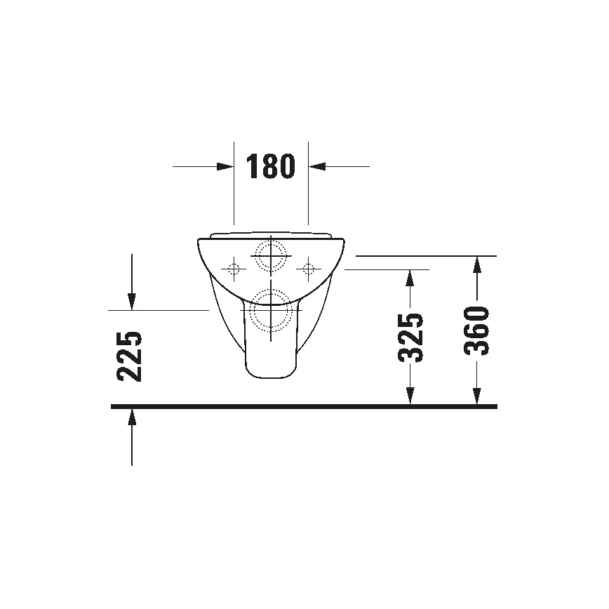 Duravit 22110900002 - D-CODE Wall-hung toilet, ceramic / glossy white
