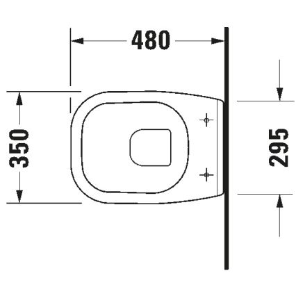 Duravit 22110900002 - D-CODE Wall-hung toilet, ceramic / glossy white