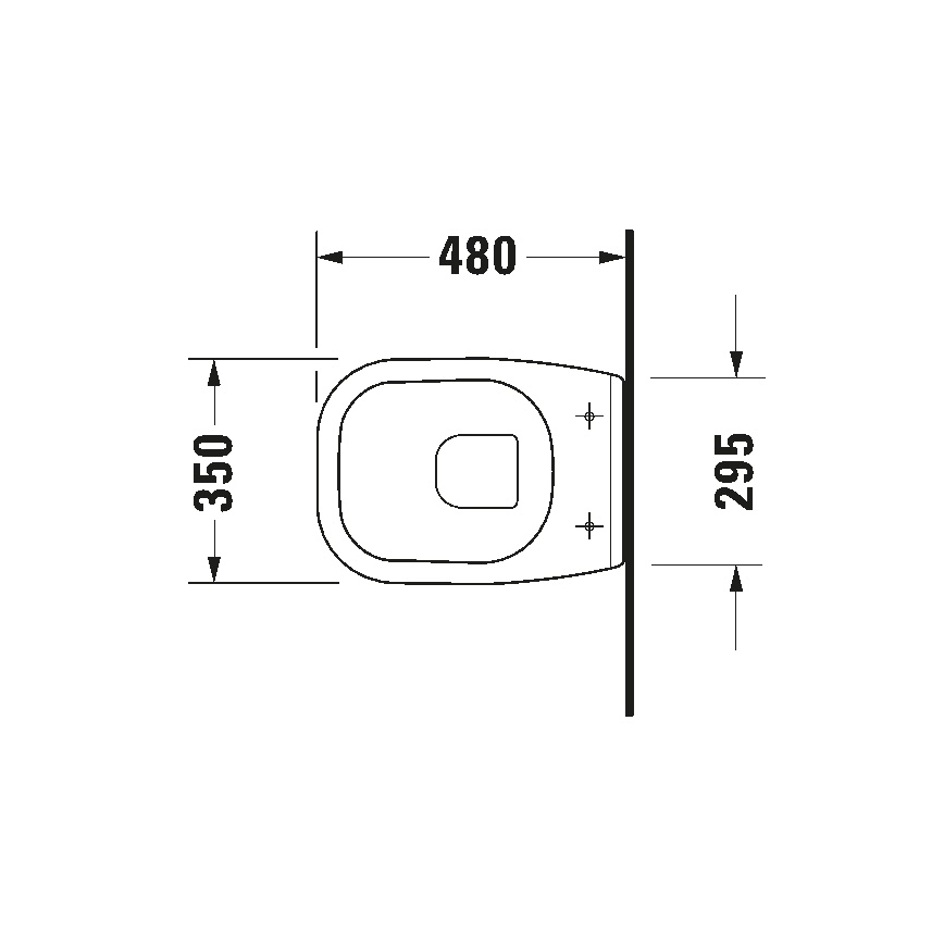 Duravit 22110900002 - D-CODE Wall-hung toilet, ceramic / glossy white