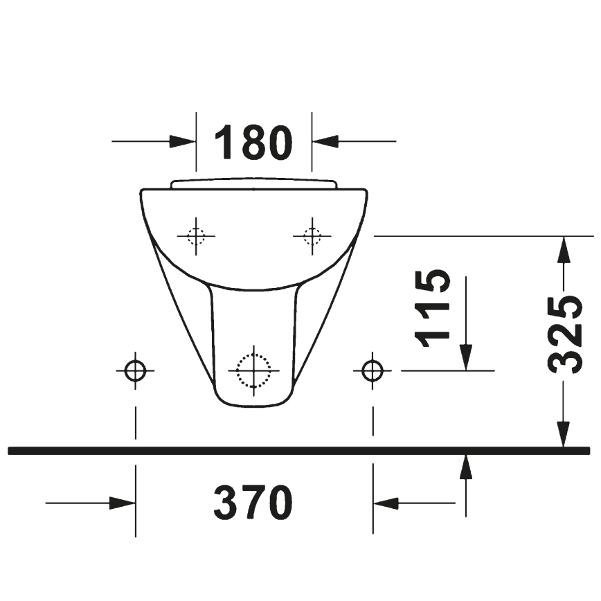 Duravit 22371500002 - D-CODE wall-mounted bidet, ceramic, glossy white