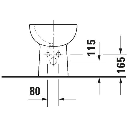 Duravit 22411000002 - Floor-standing bidet D-CODE 35.5 x 52.5 cm ceramic/glossy white
