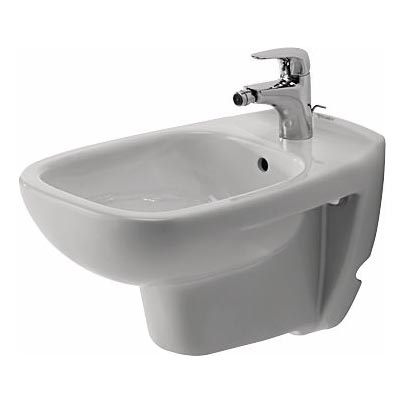Duravit 22571500002 - D-CODE wall-hung bidet, ceramic, glossy white