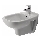 Duravit 22571500002 - D-CODE wall-hung bidet, ceramic, glossy white