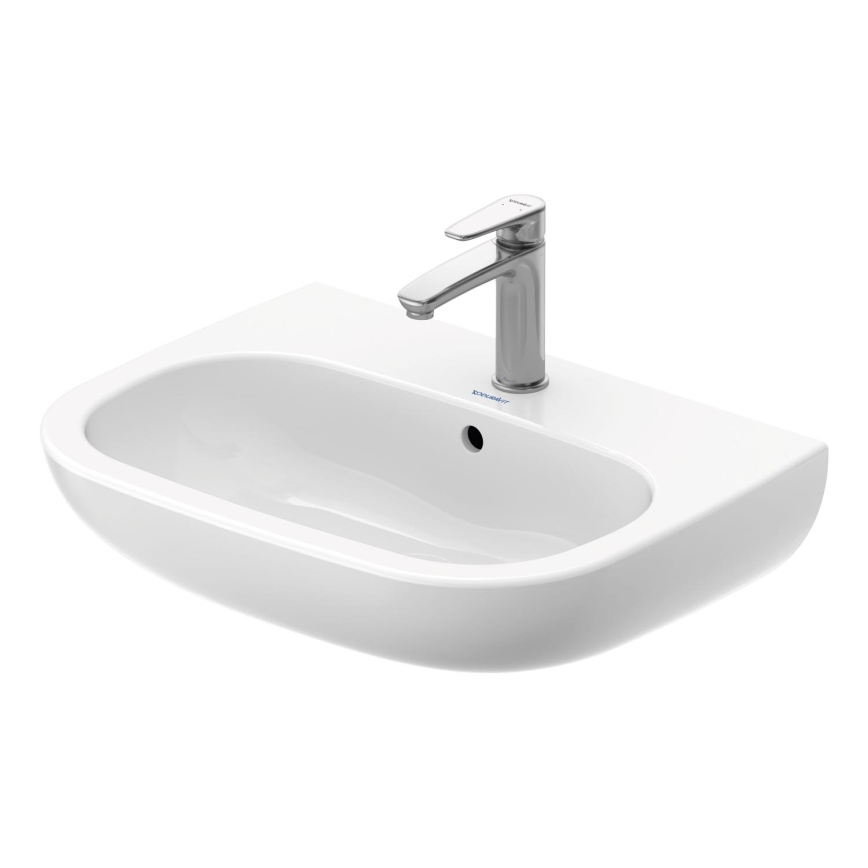 Duravit 23106000002 - Wall-hung basin D-CODE 60x46 cm ceramic/glossy white