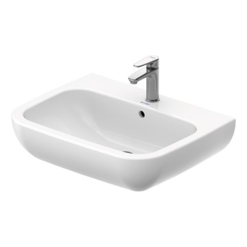 Duravit 23106500002 - Wall-hung washbasin D-CODE 65 x 50 cm ceramic / glossy white