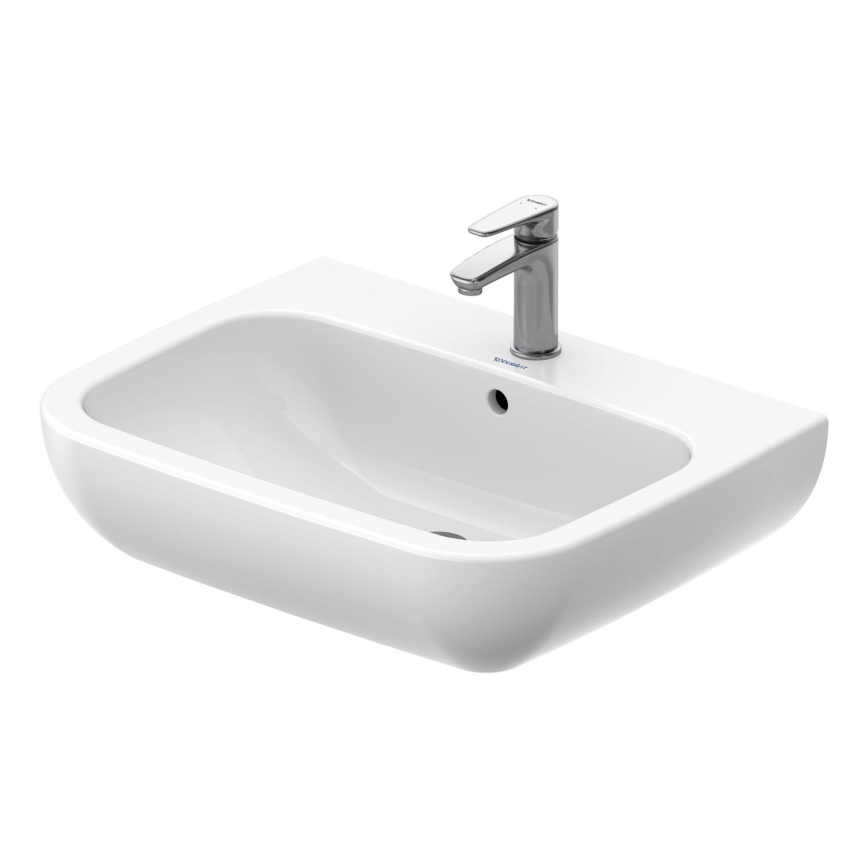Duravit 23106500002 - Wall-hung washbasin D-CODE 65 x 50 cm ceramic / glossy white
