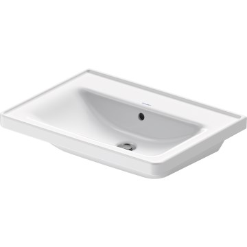 Duravit 2367650060 - Wall-hung washbasin D-NEO 65x48 cm ceramic/glossy white