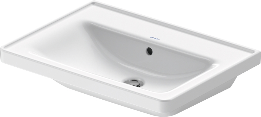 Duravit 2367650060 - Wall-hung washbasin D-NEO 65x48 cm ceramic/glossy white