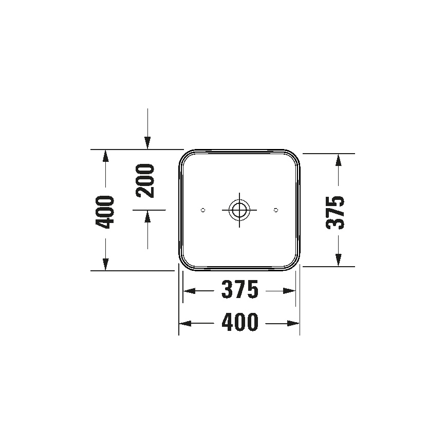 Duravit 2397400070 - D-NEO countertop basin 40 x 40 cm, ceramic/glossy white