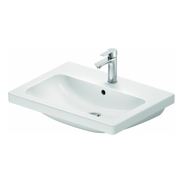 Duravit 23996500002 - Wall-mounted basin D-CODE 65 x 48 cm, ceramic / glossy white