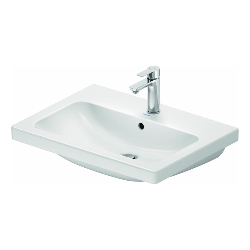 Duravit 23996500002 - Wall-mounted basin D-CODE 65 x 48 cm, ceramic / glossy white