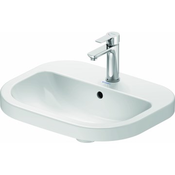 Duravit 24025500002 - D-CODE Wall-Mounted Basin 55x44 cm, Ceramic / Glossy White