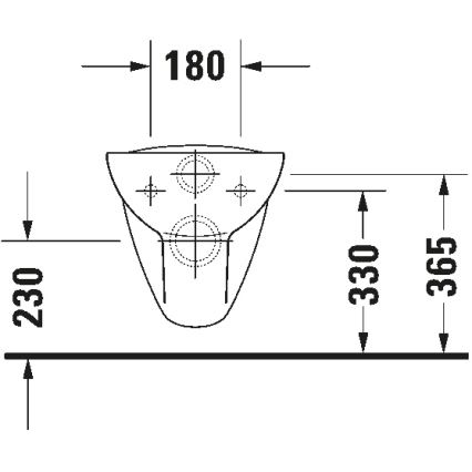 Duravit 25350900002 - D-CODE Wall-hung Toilet, Ceramic, Glossy White