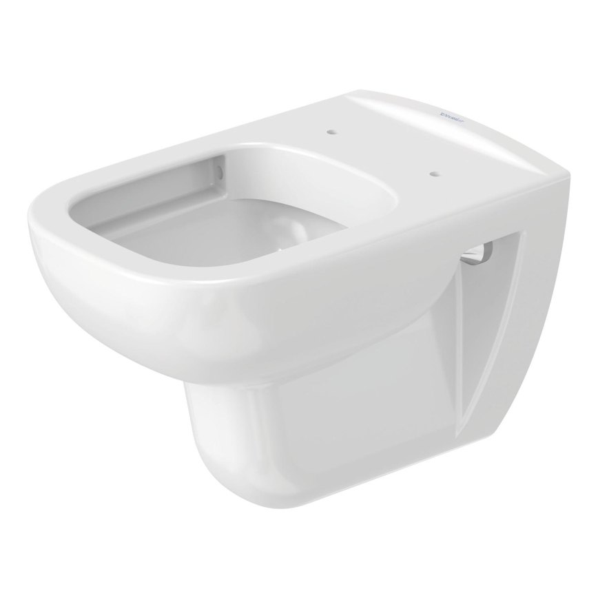Duravit 25700920002 – D-CODE Wall-hung Rimless Toilet, Ceramic / Glossy White