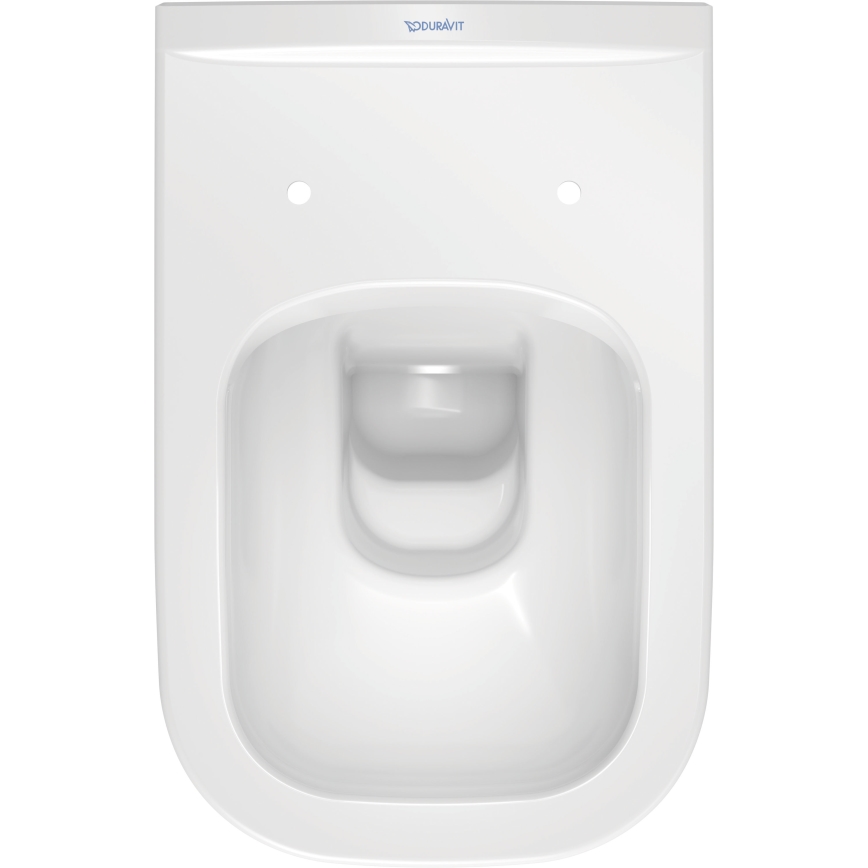 Duravit 25700920002 – D-CODE Wall-hung Rimless Toilet, Ceramic / Glossy White