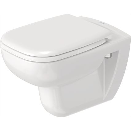 Duravit 25700920002 – D-CODE Wall-hung Rimless Toilet, Ceramic / Glossy White