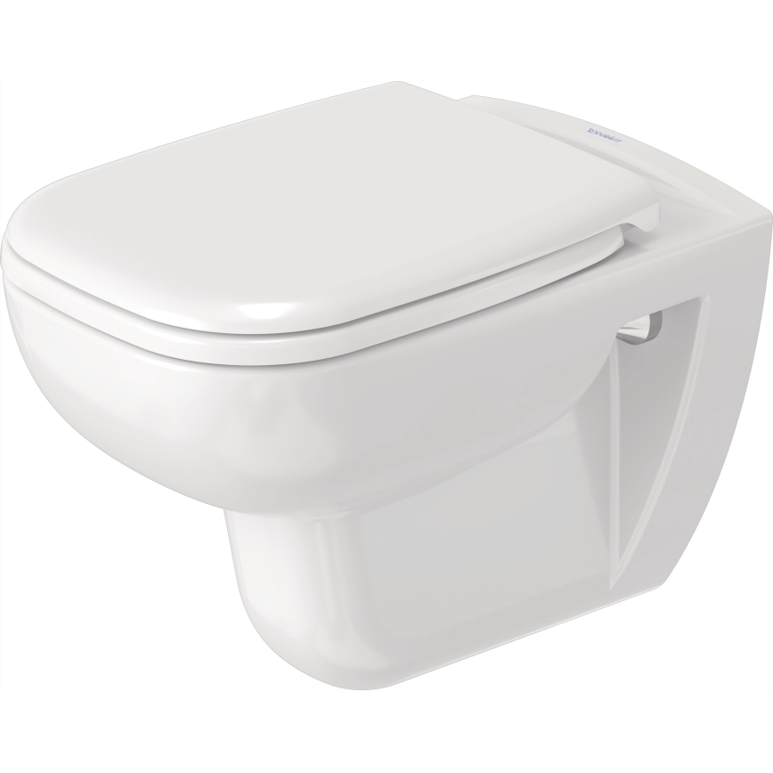 Duravit 25700920002 – D-CODE Wall-hung Rimless Toilet, Ceramic / Glossy White
