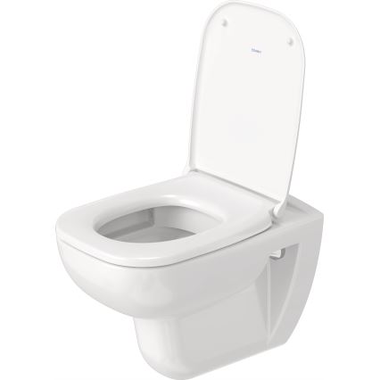 Duravit 25700920002 – D-CODE Wall-hung Rimless Toilet, Ceramic / Glossy White