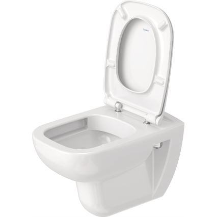 Duravit 25700920002 – D-CODE Wall-hung Rimless Toilet, Ceramic / Glossy White
