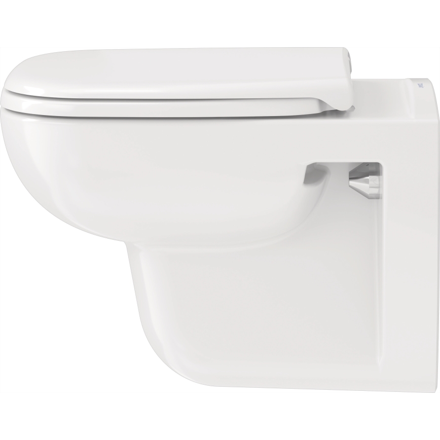 Duravit 25700920002 – D-CODE Wall-hung Rimless Toilet, Ceramic / Glossy White