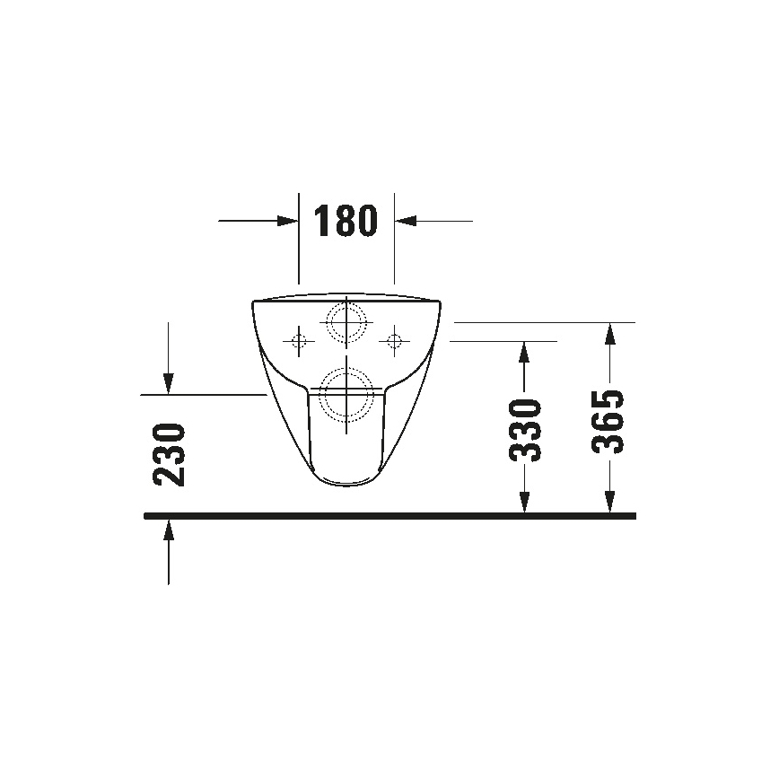 Duravit 25700920002 – D-CODE Wall-hung Rimless Toilet, Ceramic / Glossy White