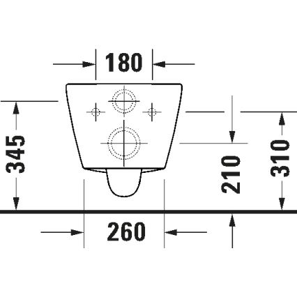 Duravit 29030900212 - D-CODE Rimless Wall-hung Toilet, Ceramic / Glossy White