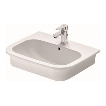 Duravit 337540000 - Recessed washbasin D-CODE 54.5 x 43.5 cm, glossy white ceramic