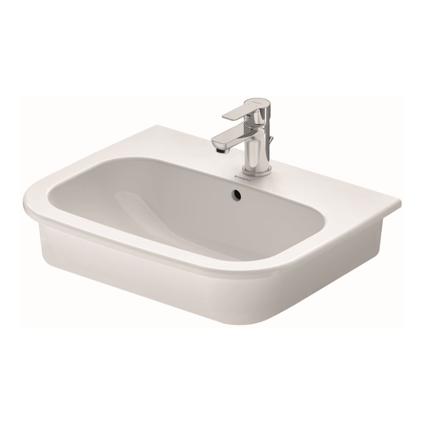 Duravit 337540000 - Recessed washbasin D-CODE 54.5 x 43.5 cm, glossy white ceramic