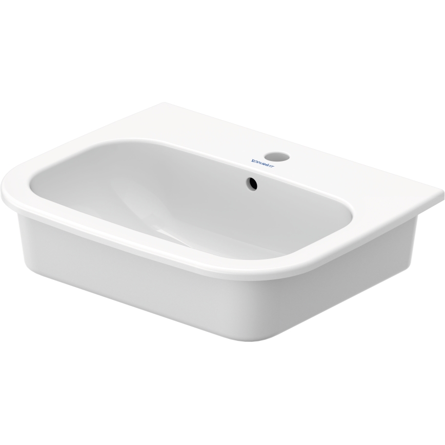 Duravit 337540000 - Recessed washbasin D-CODE 54.5 x 43.5 cm, glossy white ceramic
