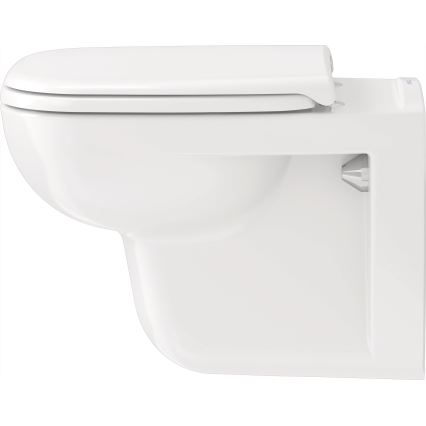Duravit 45350900A1 - D-CODE Wall-Hung Toilet with SoftClose Seat, Ceramic / Glossy White
