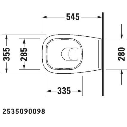 Duravit 45351900A1 - Wall-hung toilet with seat D-CODE ceramic/glossy white