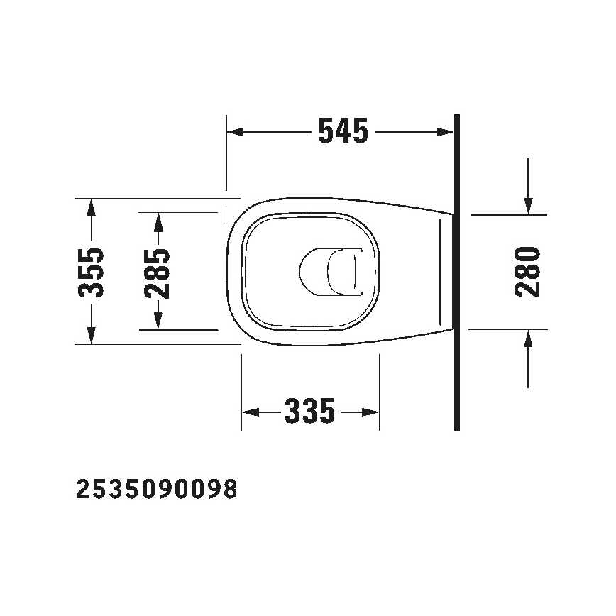 Duravit 45351900A1 - Wall-hung toilet with seat D-CODE ceramic/glossy white