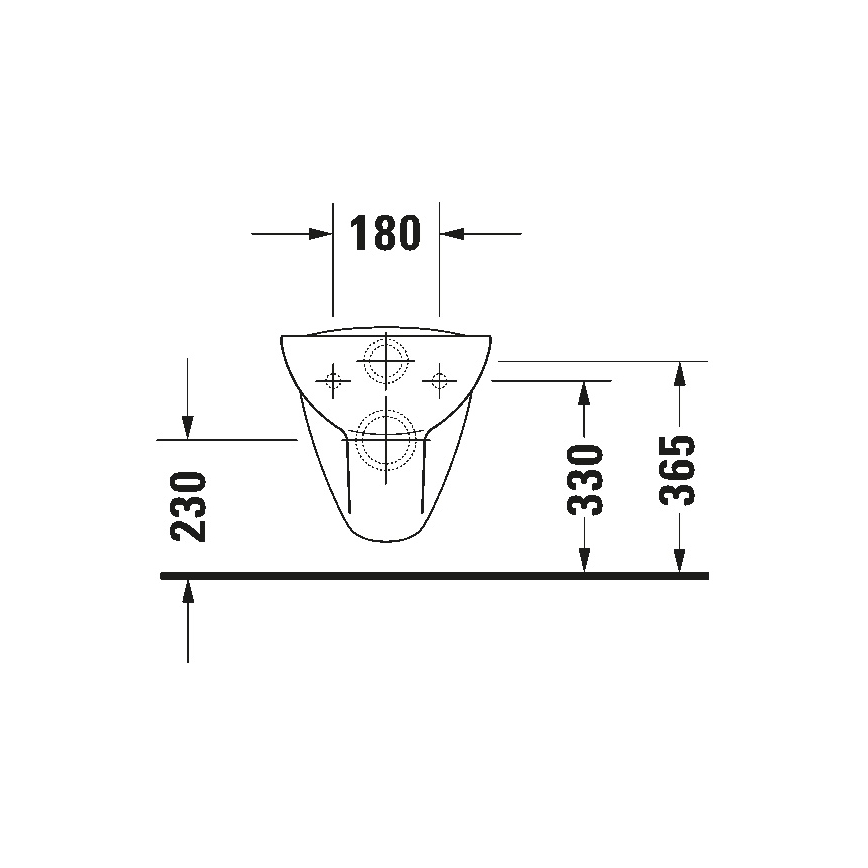 Duravit 45351900A1 - Wall-hung toilet with seat D-CODE ceramic/glossy white