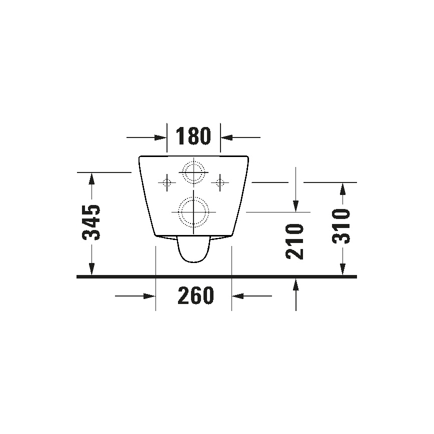 Duravit 49030900B2 - D-CODE wall-hung toilet with seat, ceramic/glossy white