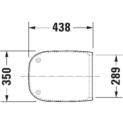 Duravit 67390099 - SoftClose D-CODE toilet seat 35 x 43.8 cm white