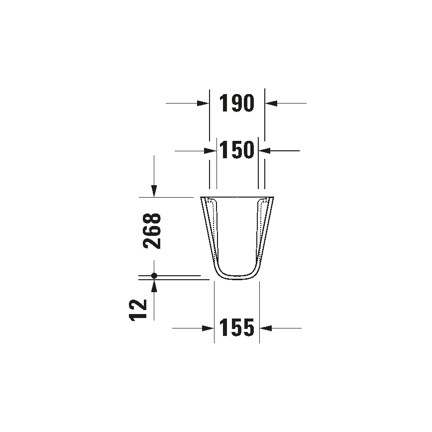 Duravit 8571800002 - D-CODE siphon cover 30 x 26.8 cm ceramic / glossy white