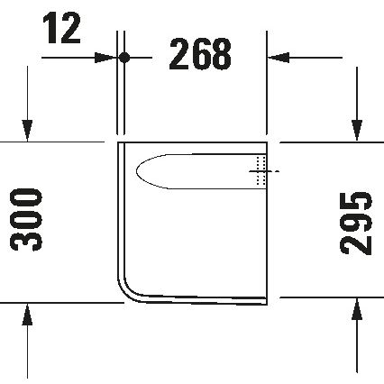 Duravit 8571800002 - D-CODE siphon cover 30 x 26.8 cm ceramic / glossy white