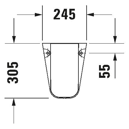 Duravit 8571800002 - D-CODE siphon cover 30 x 26.8 cm ceramic / glossy white