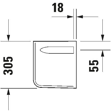 Duravit 8571800002 - D-CODE siphon cover 30 x 26.8 cm ceramic / glossy white