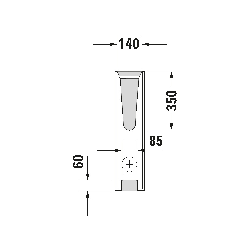 Duravit 8632700002 - D-CODE Siphon Cover 70.5 x 19 cm, Ceramic/Glossy White