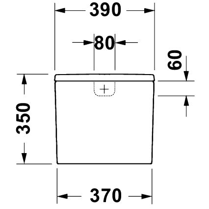 Duravit 9530000852 - Flush cistern for D-CODE toilet, 4.5/3 L, ceramic/white