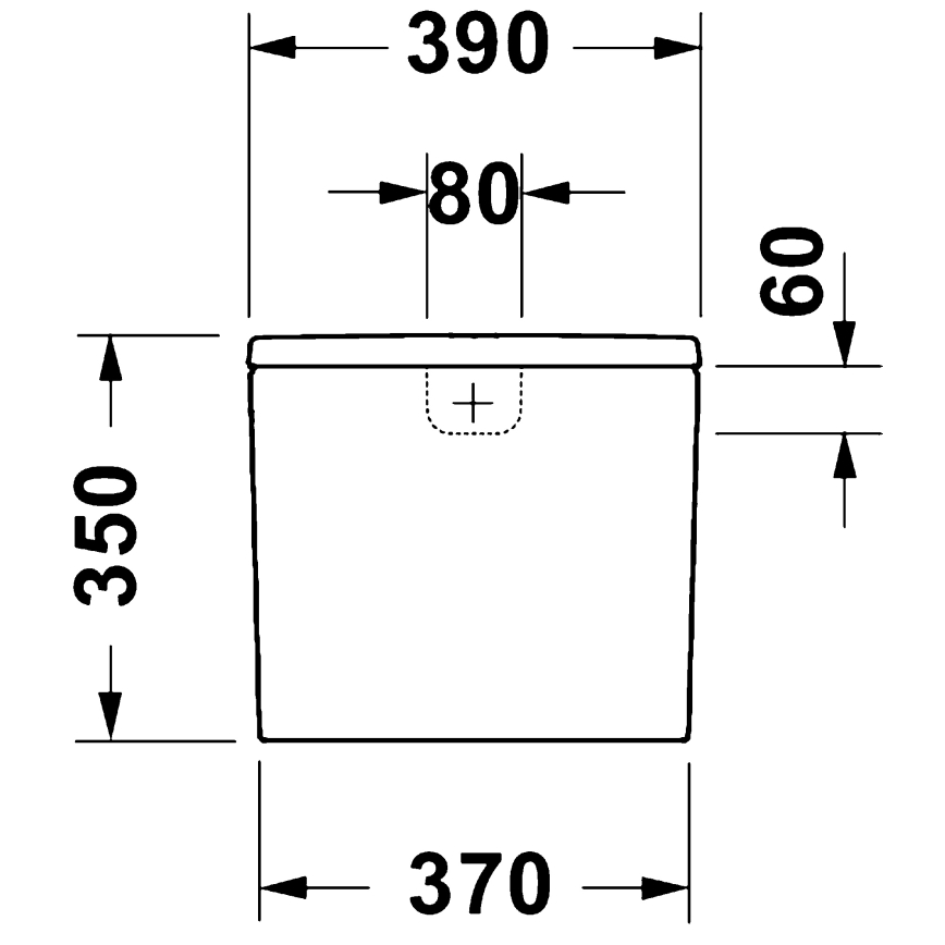 Duravit 9530000852 - Flush cistern for D-CODE toilet, 4.5/3 L, ceramic/white