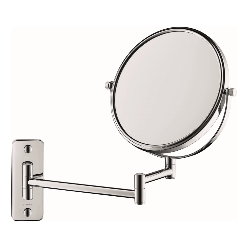 Duravit 99121000 - D-CODE wall-mounted cosmetic mirror, polished chrome